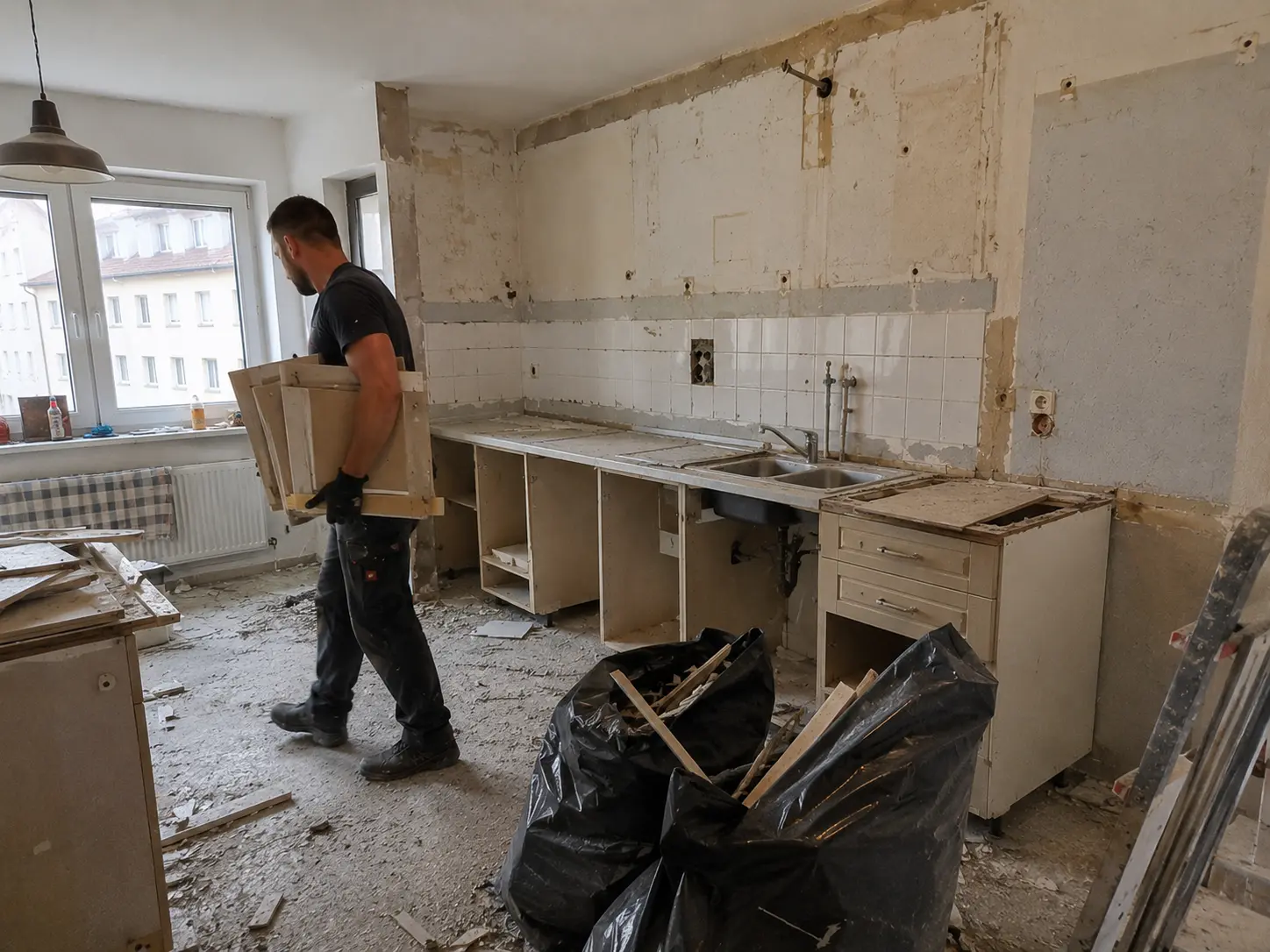 Fachgerechter Abbau und Demontage einer Einbauküche durch R&H Facility Management in Rostock